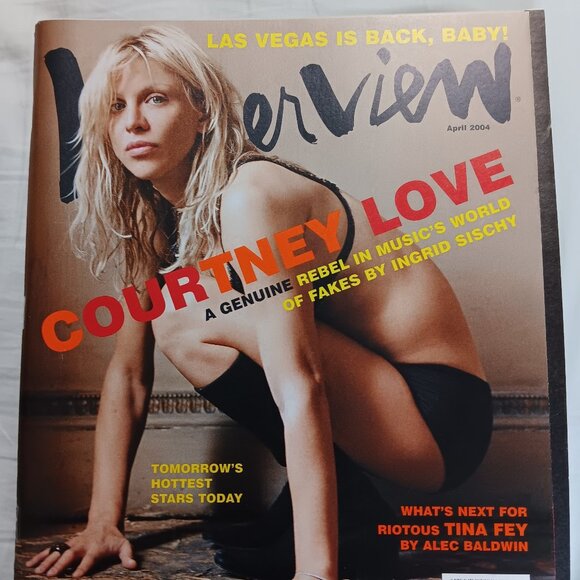 Vintage Interview Magazine Courtney Love Hole April 2004 Jamie Bell Tina Fey - Picture 1 of 6